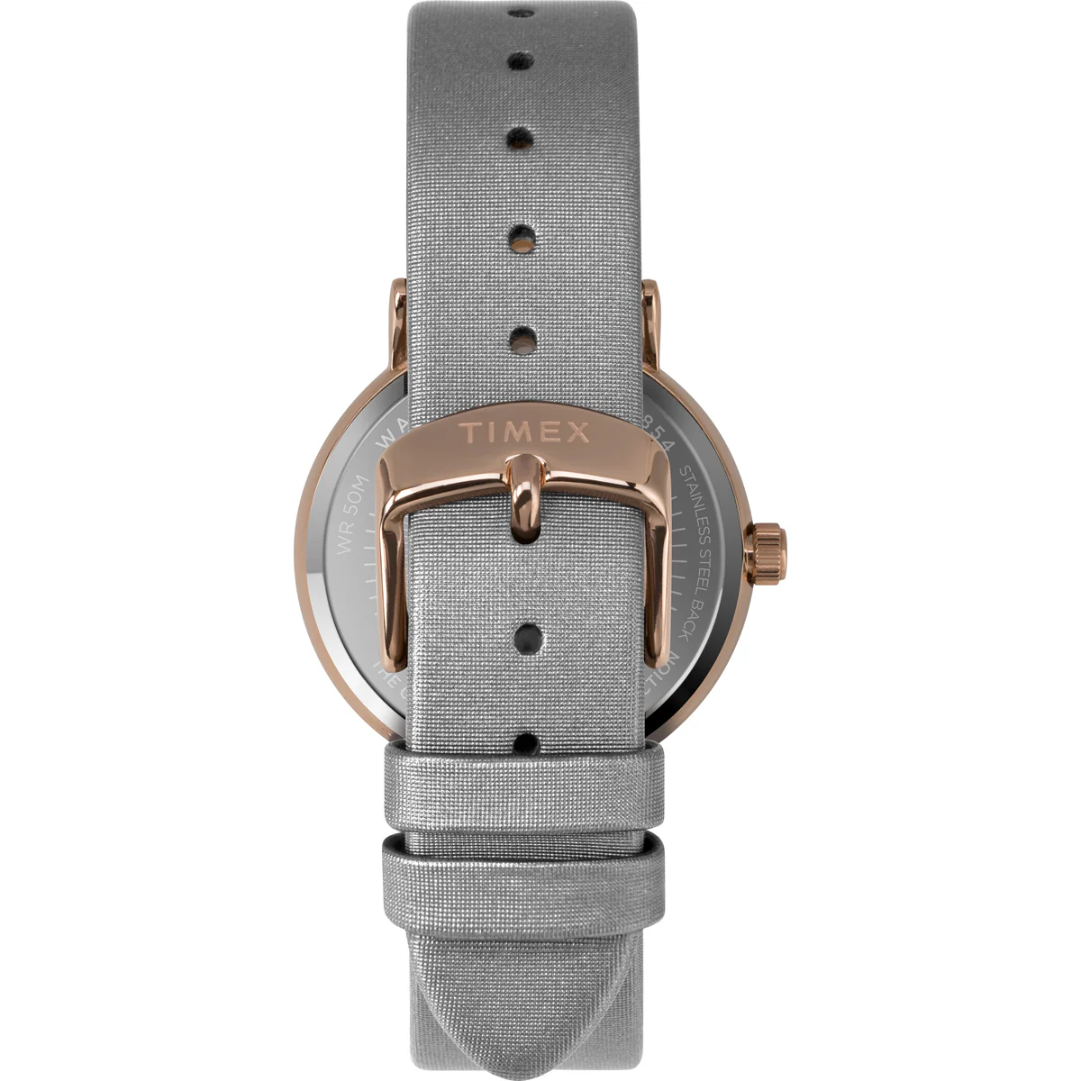 Timex City Collection Women's Quartz Analog Rose Gold-Tone Dial Round Case Leather-Strap Function Watch -TW2T87500 - Image 3